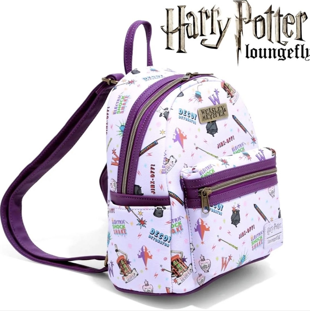 Loungefly Harry Potter Purple and White Backpack
